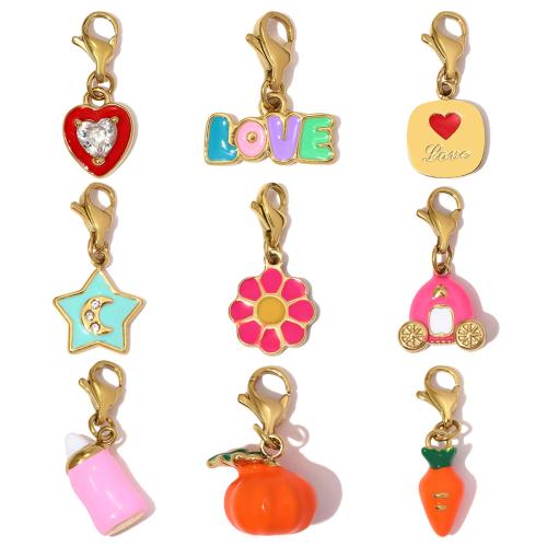 الفولاذ المقاوم للصدأ قلادة, 304 الفولاذ المقاوم للصدأ, مطلي, ديي & الصغرى تمهيد زركون & مينا, المزيد من الألوان للاختيار, 3أجهزة الكمبيوتر/حقيبة, تباع بواسطة حقيبة