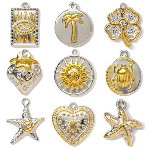 Roestvrij stalen sieraden Hangers, 304 roestvrij staal, plated, DIY & met strass, meer kleuren voor de keuze, 3pC's/Bag, Verkocht door Bag