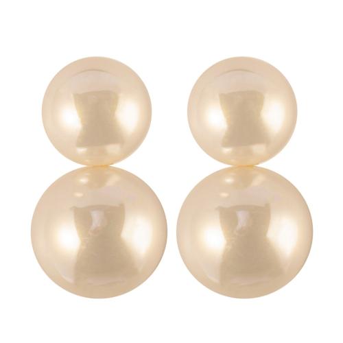 South Sea Shell Oorbel, Zinc Alloy, met Shell Pearl, gold plated, voor vrouw, meer kleuren voor de keuze, 22x39mm, Verkocht door pair