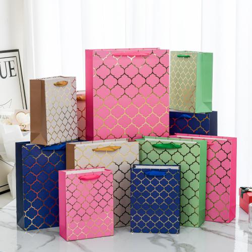 Shopping Bag, Pap, forskellig størrelse for valg & guld accent, flere farver til valg, Solgt af PC