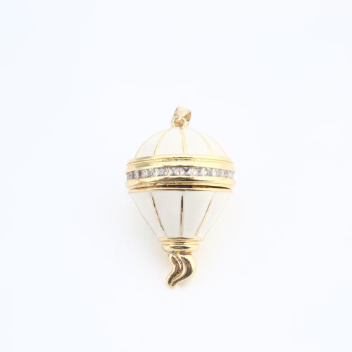 Kuutio Zirkonia Mikro Paven Messinki riipus, päällystetty, tee-se-itse & Micro Pave kuutiometriä zirkonia & emali, enemmän värejä valinta, 35x23x23mm, Myymät PC