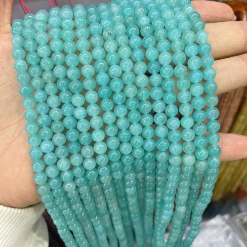 Perles amazonite, DIY, bleu, Vendu par 38 cm brin