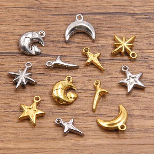 Stainless Steel korut Riipukset, 304 Stainless Steel, päällystetty, tee-se-itse, enemmän värejä valinta, 10PC/laukku, Myymät laukku