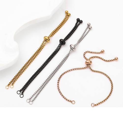 Stainless Steel Bracelet Finding 304 Stainless Steel Vacuum Ion Plating Unisex & adjustable Sold By PC
