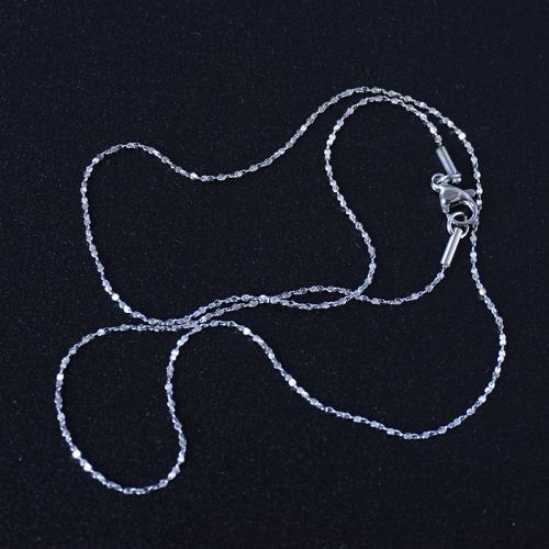 304 Stainless Steel Náhrdelník, módní šperky & pro ženy, 450x1.20mm, Prodáno By PC