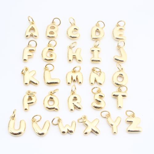 Brass Jewelry Pendants Alphabet Letter plated DIY nickel lead & cadmium free Sold By PC