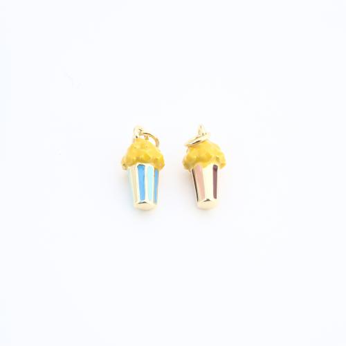 Brass Korut Riipukset, Messinki, Popcorn, päällystetty, tee-se-itse & emali, enemmän värejä valinta, nikkeli, lyijy ja kadmium vapaa, 15x7x7mm, Myymät PC