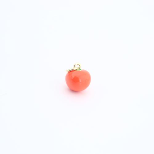 Brass Korut Riipukset, Messinki, hedelmät, päällystetty, tee-se-itse & emali, enemmän värejä valinta, nikkeli, lyijy ja kadmium vapaa, 10x9x9mm, Myymät PC