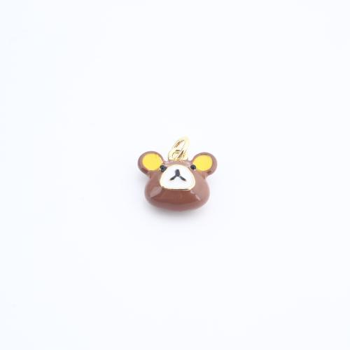 Pendants Jewelry Prás, Bear, plátáilte, DIY & cruan, dathanna níos mó le haghaidh rogha, nicil, luaidhe & caidmiam saor in aisce, 11x13x6mm, Díolta De réir PC