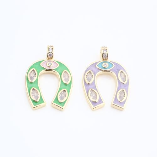 Pendants Jewelry Prás, Cruidhte capall, plátáilte, DIY & cruan, dathanna níos mó le haghaidh rogha, nicil, luaidhe & caidmiam saor in aisce, 26x18x5mm, Díolta De réir PC