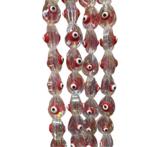 Evil Eye Lamppuhelmet, Lamppuhelmi, käden piirustus, tee-se-itse, enemmän värejä valinta, 9x12mm, 20PC/laukku, Myymät laukku