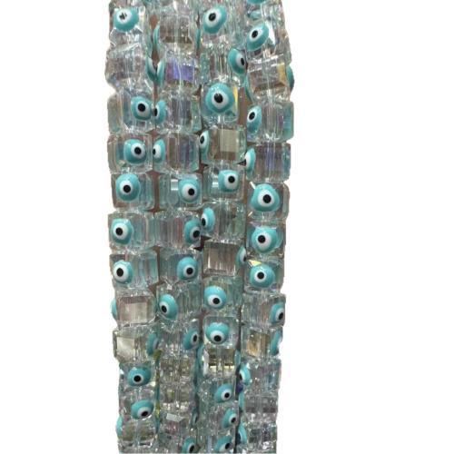 Evil Eye Lamppuhelmet, Lamppuhelmi, käden piirustus, tee-se-itse & emali, enemmän värejä valinta, 7x9mm, 20PC/laukku, Myymät laukku