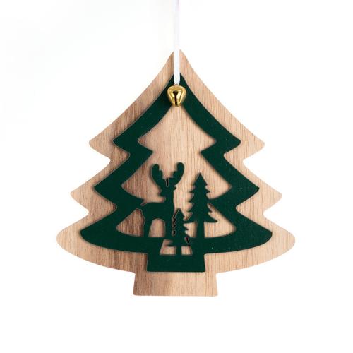 Wood Christmas Tree Decoration DIY & hollow Sold By PC