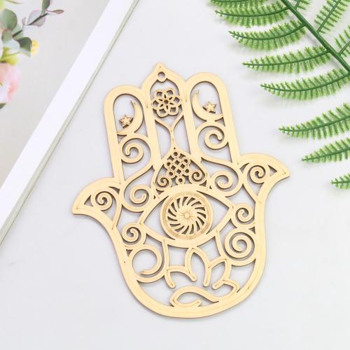 Hanging Ornaments Wood Hamsa hollow Sold By PC