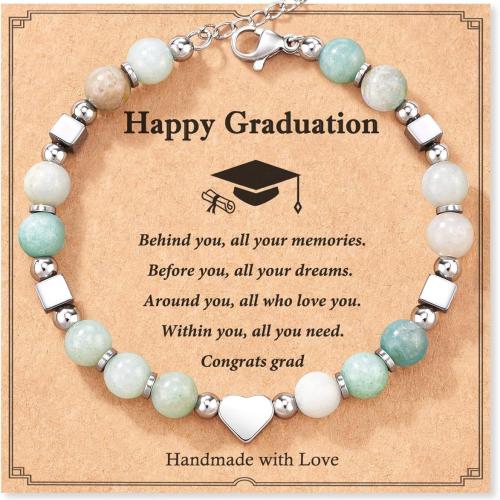 Amazonita pulseira, with Aço inoxidável 304, feito à mão, unissex & Vario tipos a sua escolha, comprimento Aprox 6.8-9 inchaltura, vendido por PC