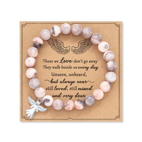 Piedras preciosas Pulsera, con aleación de zinc, Ángel, hecho a mano, diferentes materiales para la opción & para mujer, longitud aproximado 6-10 Inch, Vendido por UD