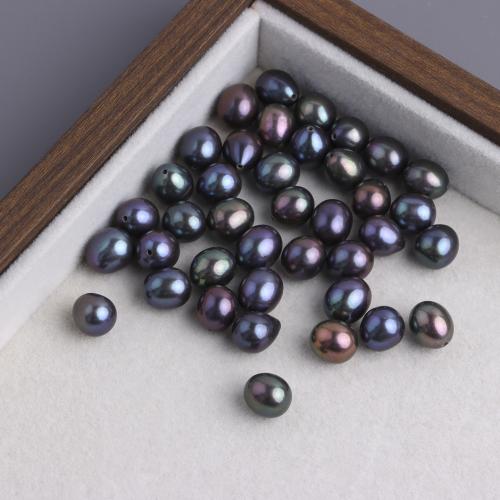 Half Poraus Viljellyt makeanveden helmen helmet, Barokki, tee-se-itse & puolirei'itettyjä, malakiittivihreä, 8-9mm, Myymät PC