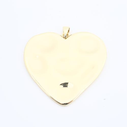 Brass Heart Pendants plated DIY golden nickel lead & cadmium free Sold By PC