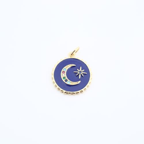 Ciúbach Zirconia siogairlín Micrimhilseogra réiteodh Prás, Moon agus Star, plátáilte, DIY & micrea réiteach zirconia ciúbach & cruan, dathanna níos mó le haghaidh rogha, nicil, luaidhe & caidmiam saor in aisce, 17x16x3mm, Díolta De réir PC