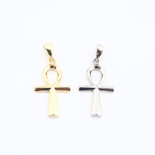 Mosazný kříž přívěsky, Mosaz, á, DIY, více barev na výběr, nikl, olovo a kadmium zdarma, 23x14x2mm, Prodáno By PC