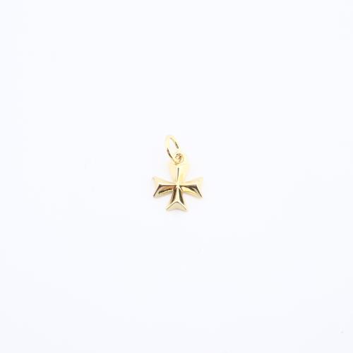 Brass Cross Pendants plated DIY golden nickel lead & cadmium free Sold By PC