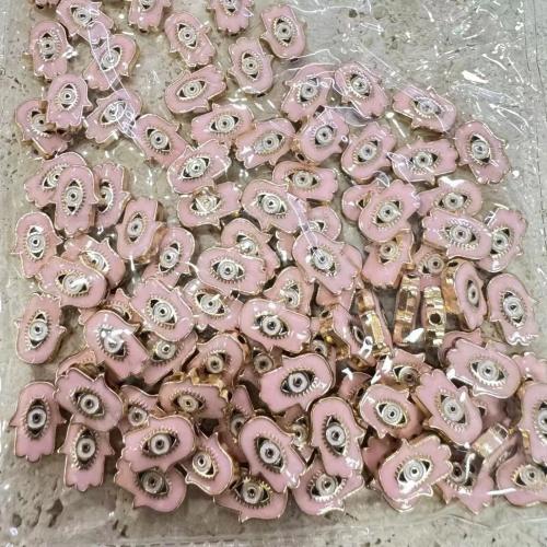 Zink Legierung Evil Eye Perlen, Zinklegierung, Hand, plattiert, DIY & Emaille, keine, 8mm, 20PCs/Tasche, verkauft von Tasche