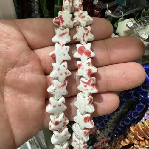 陶磁器のジュエリービーズ, 磁器, 星, DIY, 無色, 15mm, 20パソコン/バッグ, 売り手 バッグ