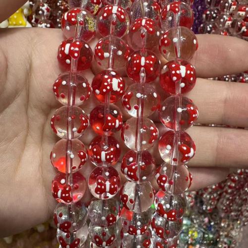 Weihnachten Lampwork Perlen, Weihnachts-Design & DIY & Epoxy Aufkleber, keine, 12mm, 20PCs/Tasche, verkauft von Tasche