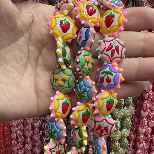 Lampwork Beads hand drawing DIY 19mm Sold By Bag