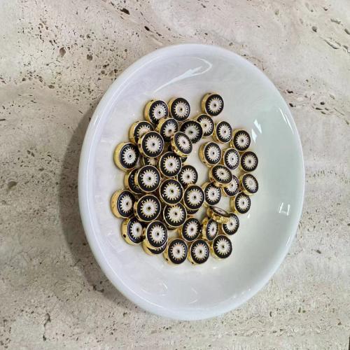 Zink Legierung Evil Eye Perlen, Zinklegierung, plattiert, DIY & Emaille, keine, 8mm, 20PCs/Tasche, verkauft von Tasche