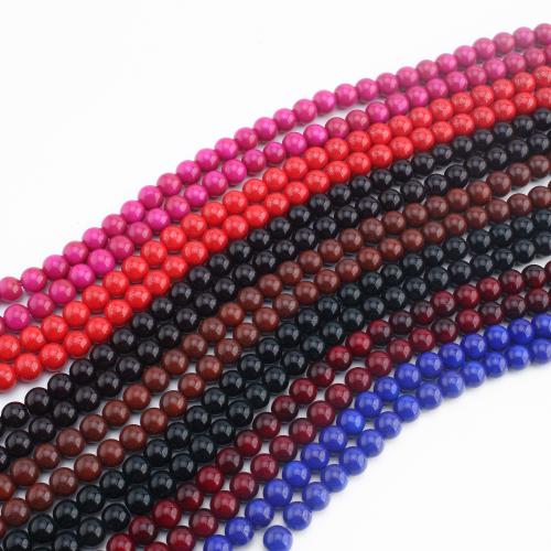 Fashion Glass Beads Round DIY Sold Per 38 cm Strand