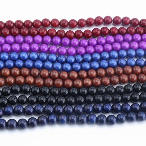Fashion Glass Beads Round DIY Sold Per 38 cm Strand