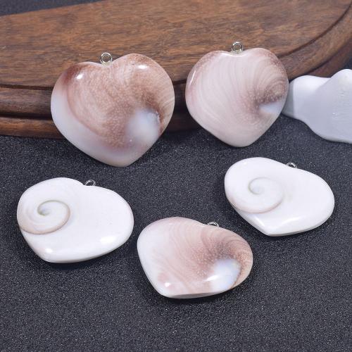 Muschel Anhänger, mit 304 Edelstahl, DIY, gemischte Farben, verkauft von PC