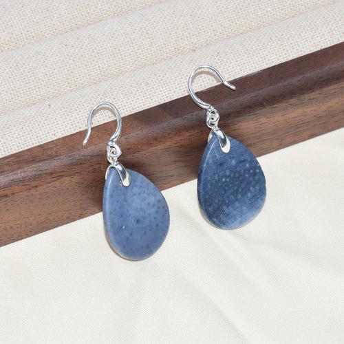 Coral Simulant Earring Natural Coral with 304 Stainless Steel fashion jewelry mixed colors Sold By Pair