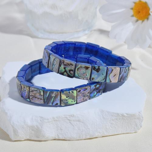 Bracelet bijoux coquillage, coquille d'ormeau, bijoux de mode, couleurs mélangées, 10mm, Longueur 18 cm, Vendu par PC