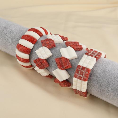 herbe corail bracelet, bijoux de mode, couleurs mélangées, Vendu par PC