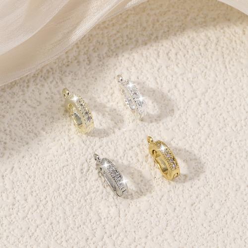 Brass Jewelry Bails plated DIY & micro pave cubic zirconia Sold By Bag