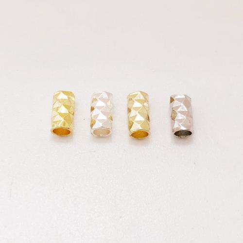 Brass Tube Beads plated DIY & faceted Sold By PC