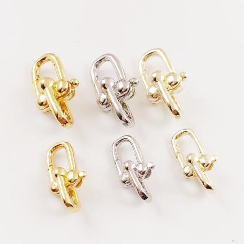 Messing Snap Lås, Bogstavet U, forgyldt, du kan DIY & forskellig størrelse for valg, flere farver til valg, Solgt af PC