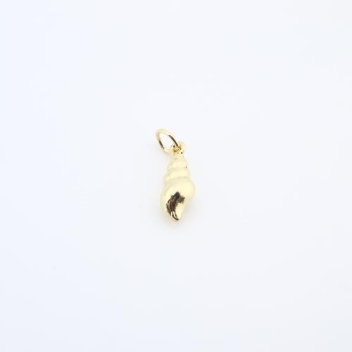 Brass Jewelry Pendants Conch plated DIY golden Sold By PC