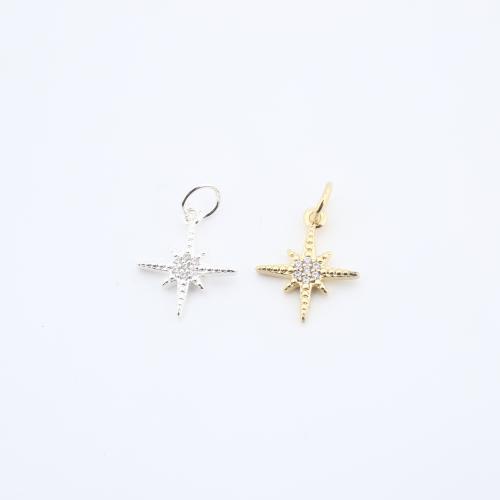 Cubic Zirconia Micro Pave Brass Pendant Cross plated DIY & micro pave cubic zirconia nickel lead & cadmium free Sold By PC