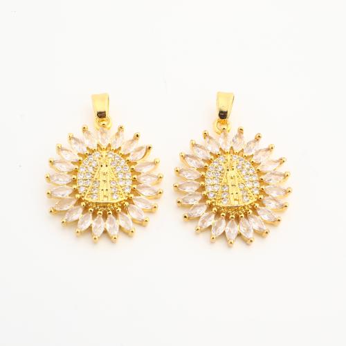 Colgantes de Cristal, metal, con Cristal, Esférico, chapado, Bricolaje & con diamantes de imitación, dorado, libre de níquel, plomo & cadmio, Vendido por Bolsa