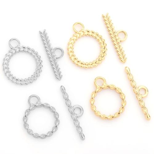 ステンレススチールトグルクラスプ, 304ステンレススチール, メッキ, DIY & 異なるスタイルを選択, 10セット/バッグ, 売り手 バッグ