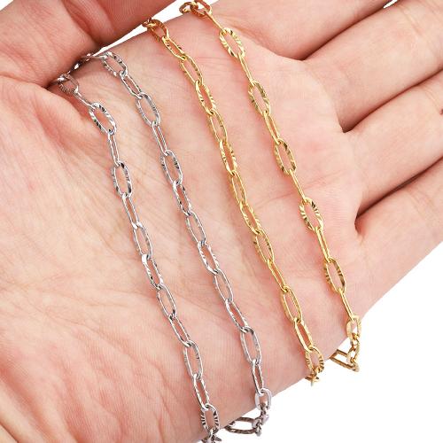 Stainless Steel Jewelry Chain 304 Stainless Steel plated DIY Sold By Bag