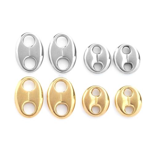 Rustfrit stål Connector, 304 rustfrit stål, forgyldt, du kan DIY, flere farver til valg, 10pc'er/Bag, Solgt af Bag