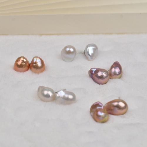 Earrings Pearl Fionnuisce, Bharócach, dath airgid plated, jewelry faisin, dathanna níos mó le haghaidh rogha, 10-11mm, Díolta De réir Péire