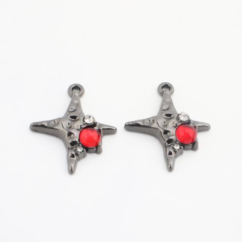 Pingentes de cristal, cobre, with cristal, Cruz, banhado, DIY, cores misturadas, níquel, chumbo e cádmio livre, 100PCs/Bag, vendido por Bag