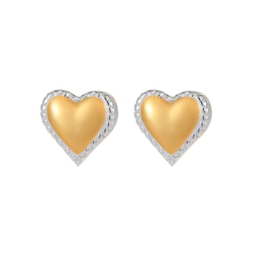 Edelstahl Ohrringe, Herz, plattiert, für Frau, 30mm, verkauft von Paar