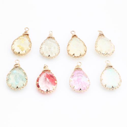 Prás Siogairlín, le triomaithe Flower & Roisín, Teardrop, dath an óir plated, DIY, dathanna níos mó le haghaidh rogha, Díolta De réir PC