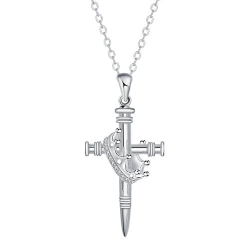 Cubic Zircon Micro Pave Brass Necklace with stainless steel chain with 5cm extender chain Cross platinum color plated oval chain & micro pave cubic zirconia & for woman Sold Per Approx 45 cm Strand